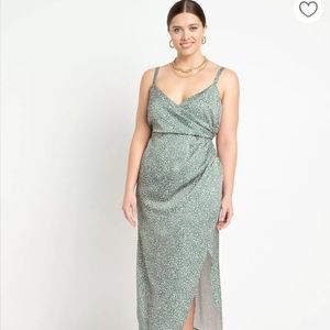 Satin wrap dress - NWT